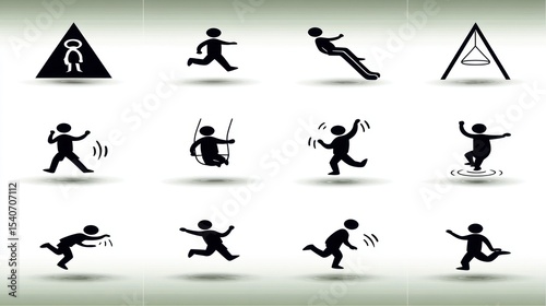 Child safety icons in a grid