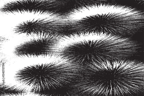 Abstract Black and White Spiky Burst Texture