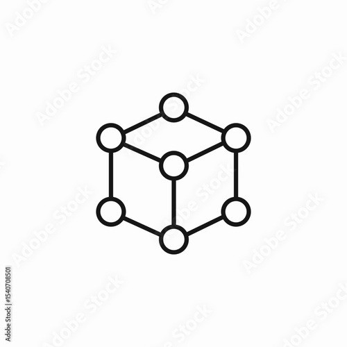 molecular structure diagram icon sign vector