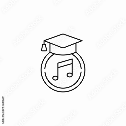 music education graduation icon sign vector