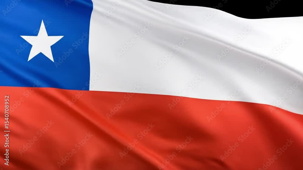 Chilean waving flag background video