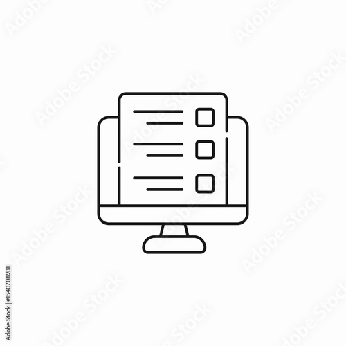 online registration form icon sign vector