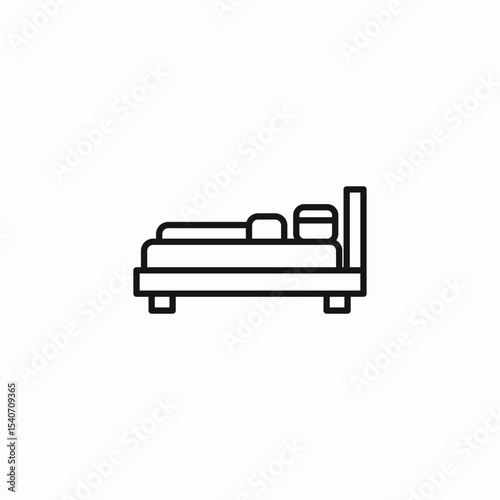 simple bed icon icon sign vector