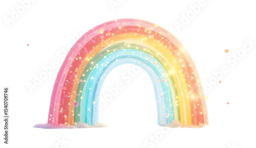 Vector rainbow with transparent effect Png. Rainbow icon. Shape arch on white background.
