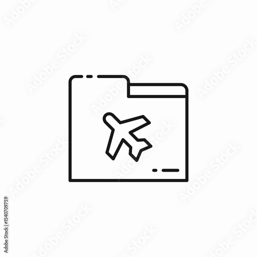 travel documents folder icon sign vector