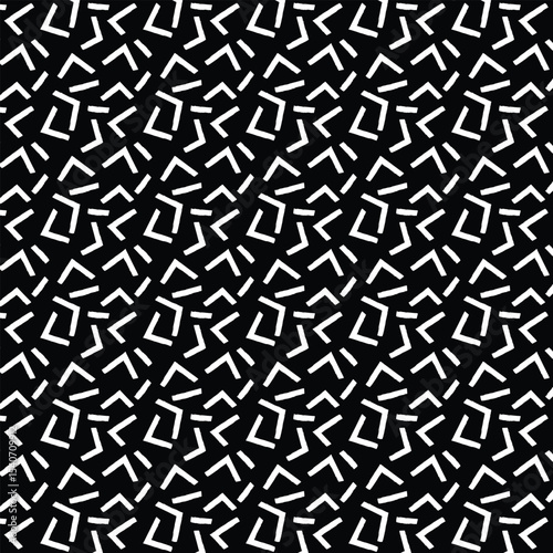 Retro memphis geometric line shapes seamless pattern .Hipster fashion. Black and white. Zigzag lines. Memphis style for printing, website, fabric design, poster.