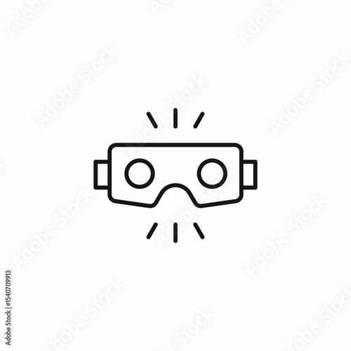 vr glasses virtual experience icon sign vector