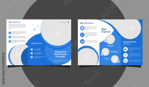 Modern Medical Trifold Brochure Design for Healthcare Services.