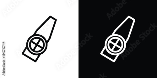 Kazoo icon design. simple stroke line vector icon set