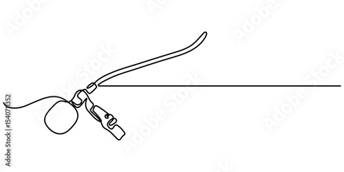 Mini Microphone continuous one line drawing, Wireless lavalier microphone one line draw, Woman using a lapel microphone, Wireless Lavalier Lapel Microphone continuous one line drawing. 