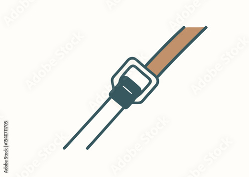 Airplane seatbelt, safety instructions, travel, transportation, icon, illustration
