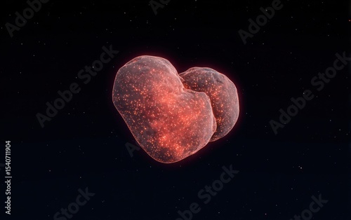 Heart of fiery cosmic dust