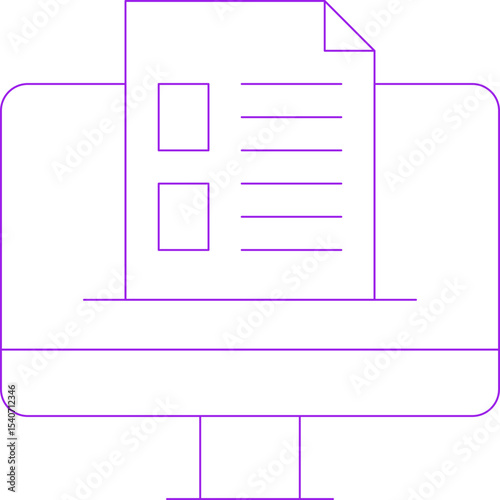 Computer file icon single icon vector illustration