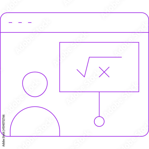 Mathematic presentation icon single icon vector illustration