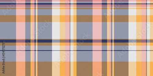 Subtle pastel plaid pattern in soft peach, dusty rose, muted yellow, and grey. Ideal for textile designs, fashion, backgrounds, or website templates.