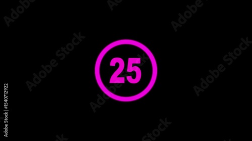 Countdown timer from 30 to 0 seconds real time. Modern flat design of countdown animation isolated on transparent background with alpha channel 30 Seconds Digital Countdown Timer Animation