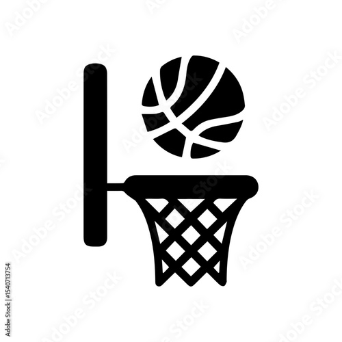 basketball glyph icon