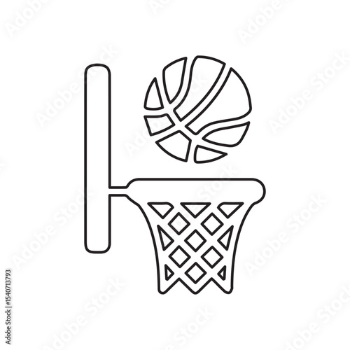 basketball line icon