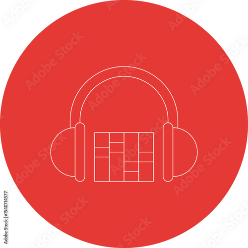 Books listening icon single icon vector illustration