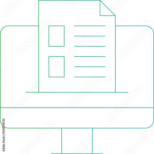 Computer file icon single icon vector illustration