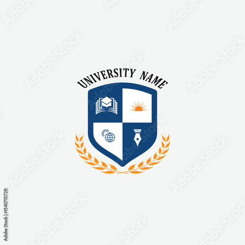 3187 educational logo school college university learning institute book academy organization