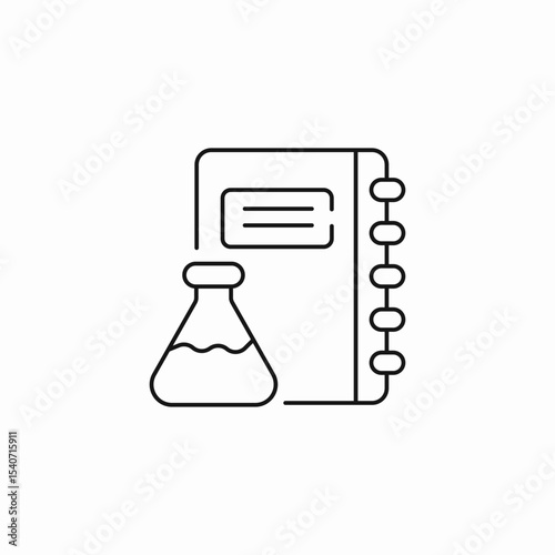 chemistry lab notebook icon sign vector