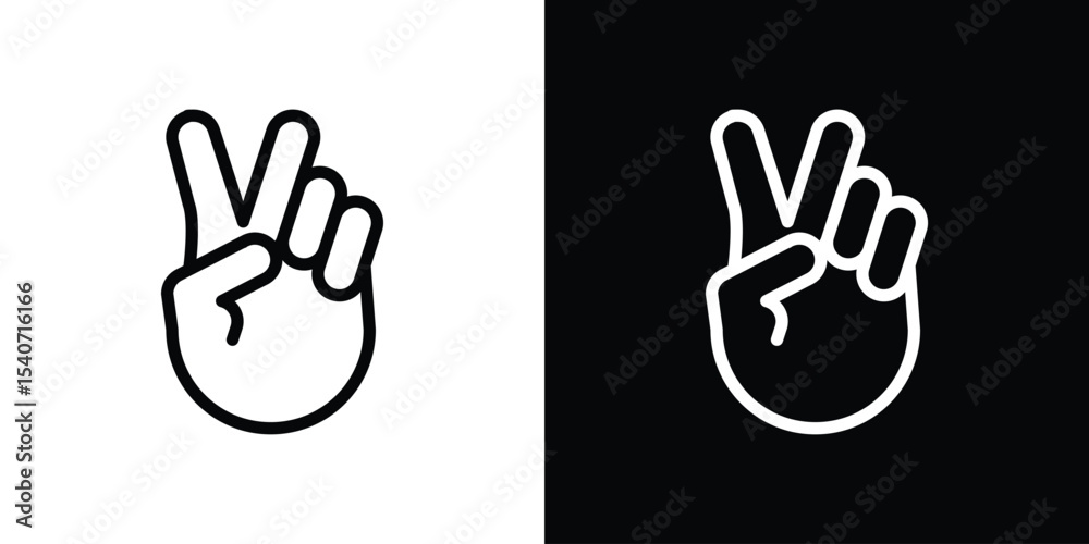 Obraz premium Hand peace icon