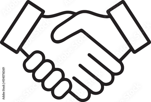 Handshake Icon Partnership, Agreement, Collaboration, Deal, Unity