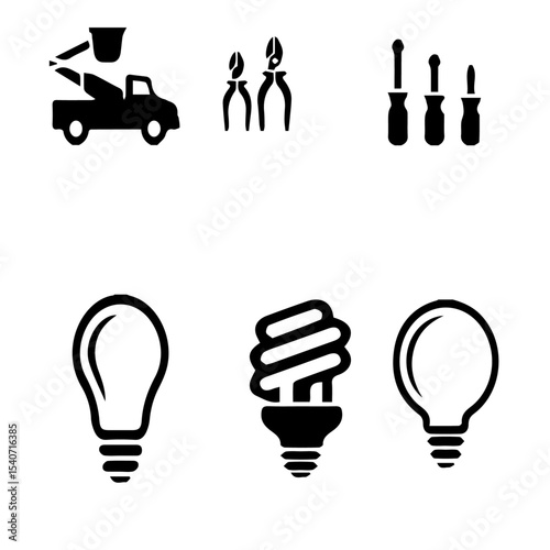 electric idcon editable vector set of 6 (04)