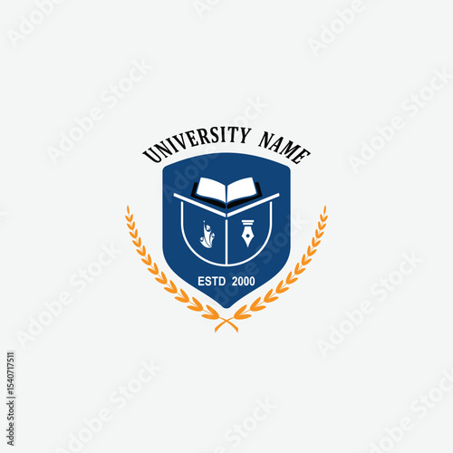 3195 educational logo school college university learning institute book academy organization