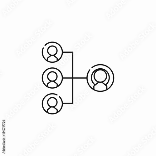 organizational chart structure icon sign vector