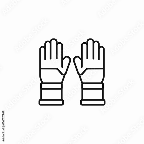 pair winter gloves icon sign vector
