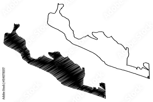 Monrovia City (Republic of Liberia, Montserrado County) map vector illustration, scribble sketch City of Monrovia map