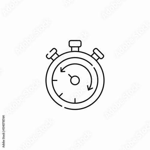 stopwatch timer countdown icon sign vector