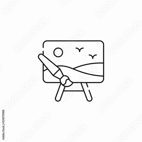 transparent art supplies icon sign vector