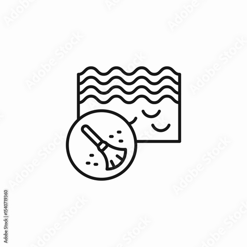 water cleaning brush icon sign vector