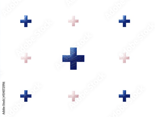 Grid of plus signs, alternating colors