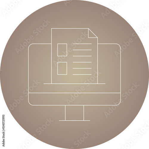 Computer file icon single icon vector illustration