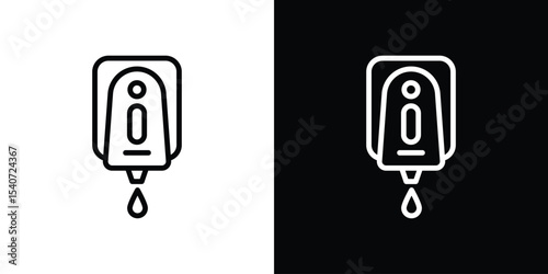 Electrical soap box icon design. simple stroke line vector icon set
