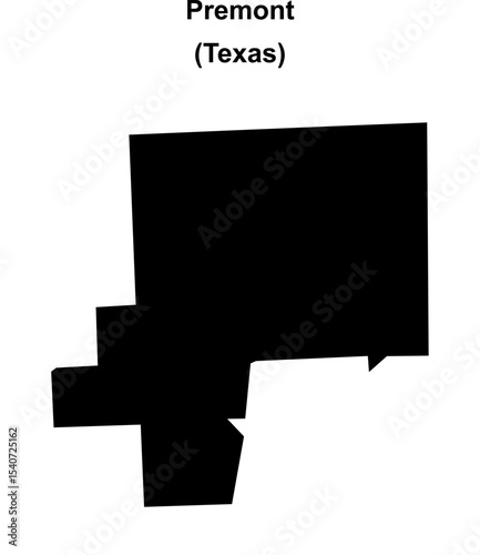 Premont (Texas) blank outline map