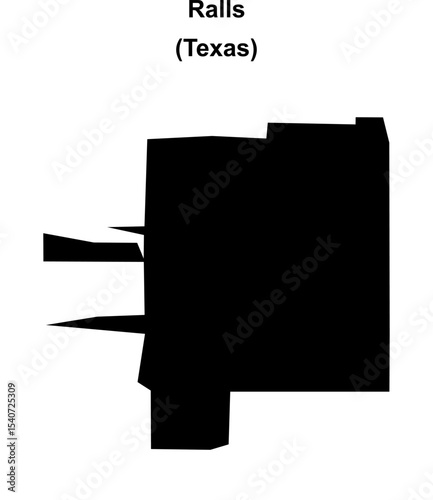 Ralls (Texas) blank outline map