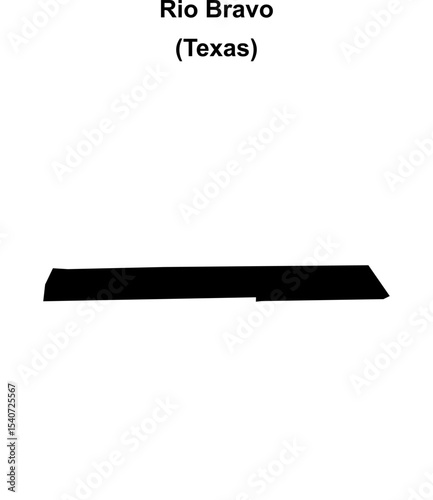 Rio Bravo (Texas) blank outline map