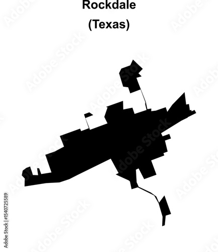 Rockdale (Texas) blank outline map