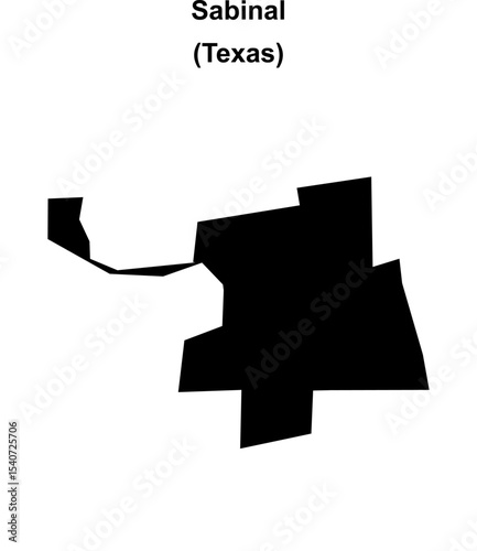 Sabinal (Texas) blank outline map