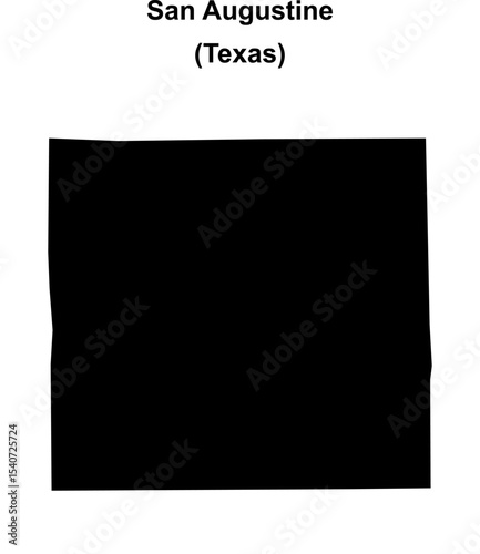 San Augustine (Texas) blank outline map