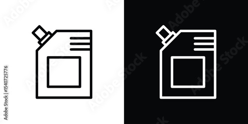 Doy pack pouch icon design. simple stroke line vector icon set