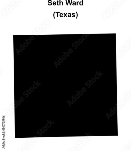 Seth Ward (Texas) blank outline map