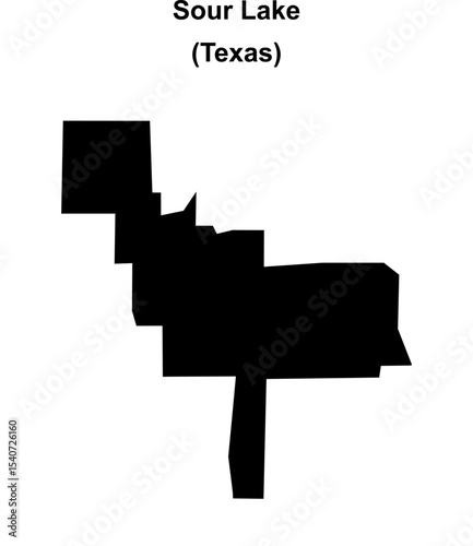 Sour Lake (Texas) blank outline map