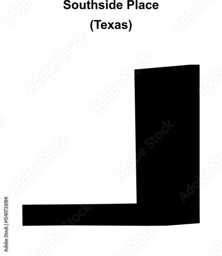 Southside Place (Texas) blank outline map