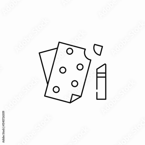 cheese slice grated icon sign vector